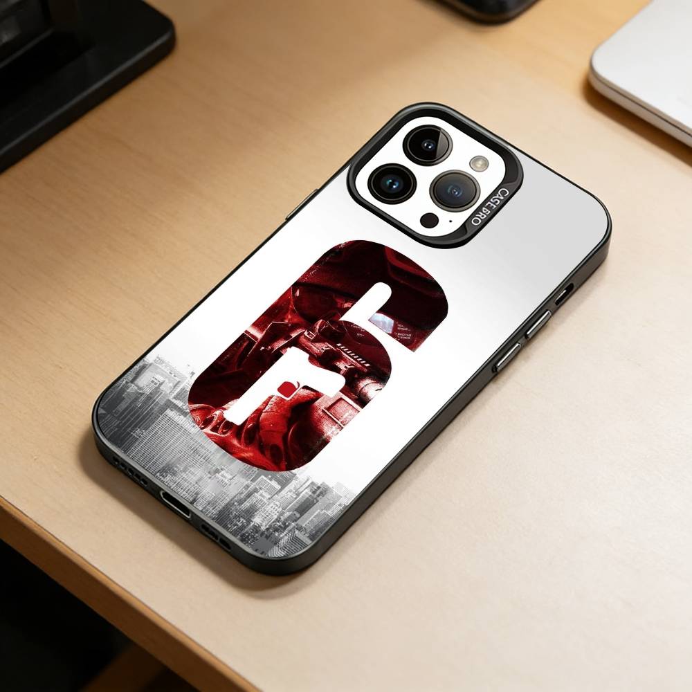 R6 Black Ice Rainbow Phone Case For iPhone 17,16,15,14,13,12,11 Plus,Pro Max,XS,Colorful Silver Black Cover