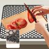 Коврик для кухонной мойки с отверстием в центре, многоразовый защитный силиконовый коврик для слива