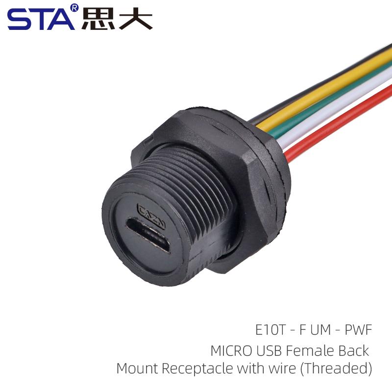 Micro Waterproof Usb 2.0 Connector Type c Data Wire Male Female Circular Socket Plug Pcb Mini Micro Usb Cable Adapter Connector