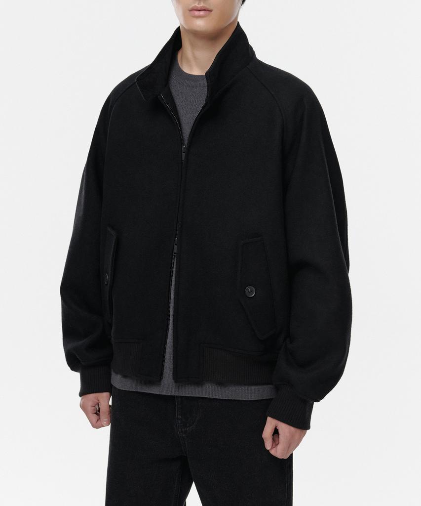Musinsa Standard Wool Blend Harrington Jacket [Black]