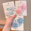2PCS New Cute Princess Snowflake Girls Hairpins Children Headwear Hairgrip Hair Clips Barrettes Hair Accessories