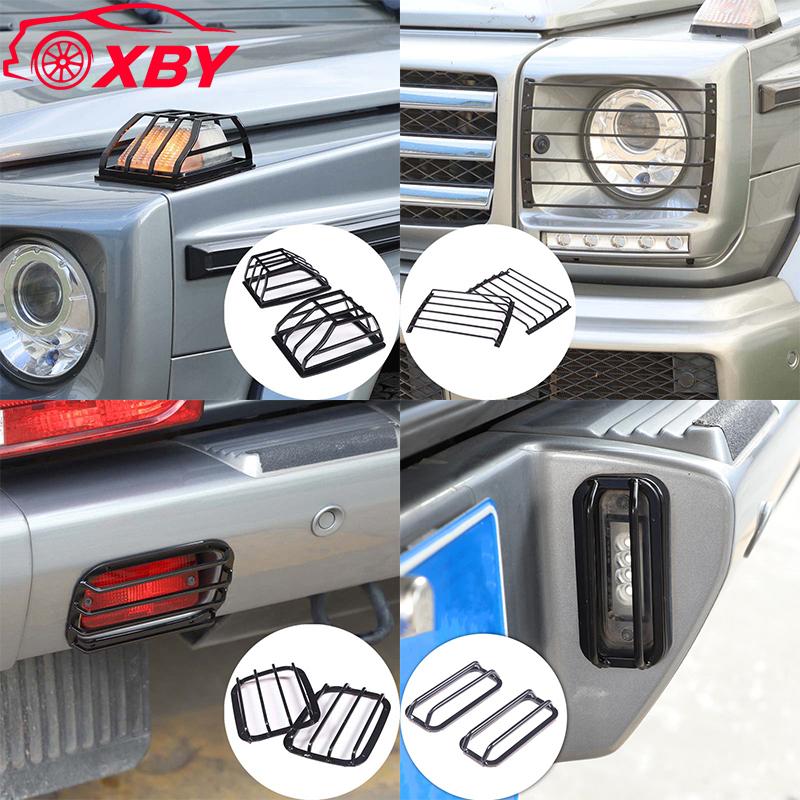 For Mercedes-Benz G-Class W463 2004-2018 Carbon Steel Front Side Marker Light Headlight Rear Fog Protective Cover Accessories