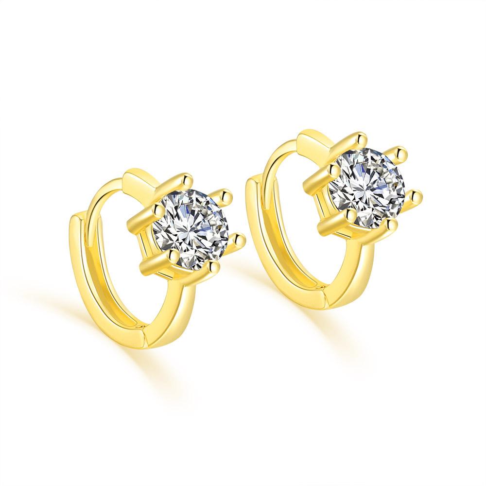 Hoop Earrings For Women Korean Silver Crystal AAA+ Cubic Zirconia Cartilage Septum Piercing Earing Jewelry KAE094