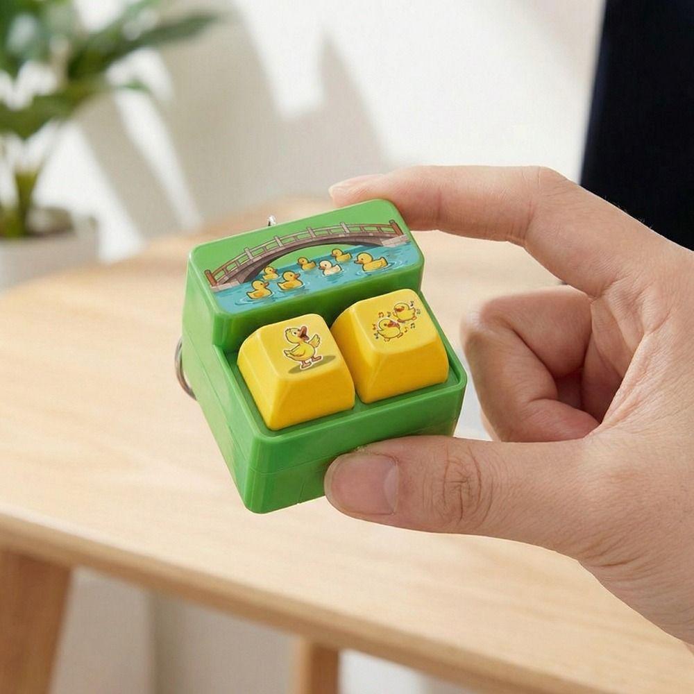 Plastic Voice-Activated Keychain with LED Light Interactive Keychain Phone Stand Kids Toy