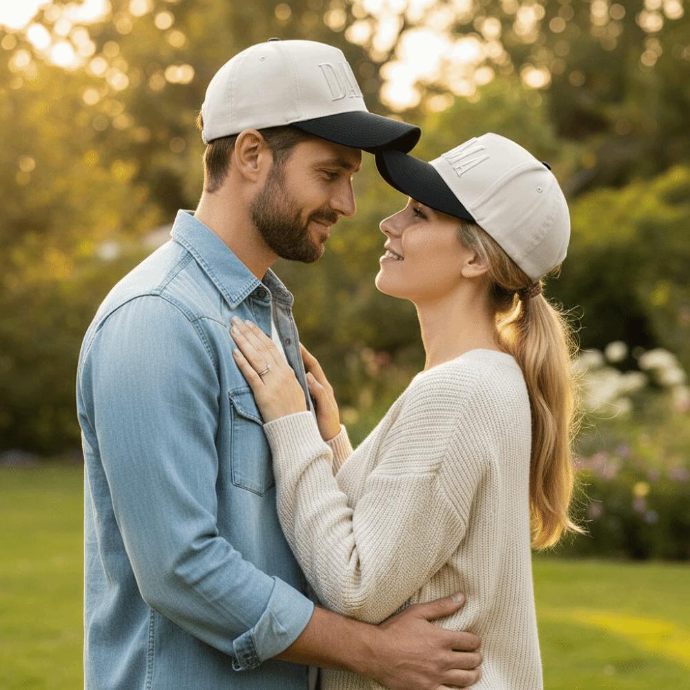 Casual DAD MAMA Baseball Cap Letter Embroidery Sunscreen Hats Retro Dad Hat For Man Women