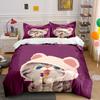 Cute Animal-Themed Decorative Set Soft Comfortable Duvet Cover Bedding Set Included 1*Duvet Cover & 2*Pillowcases gift