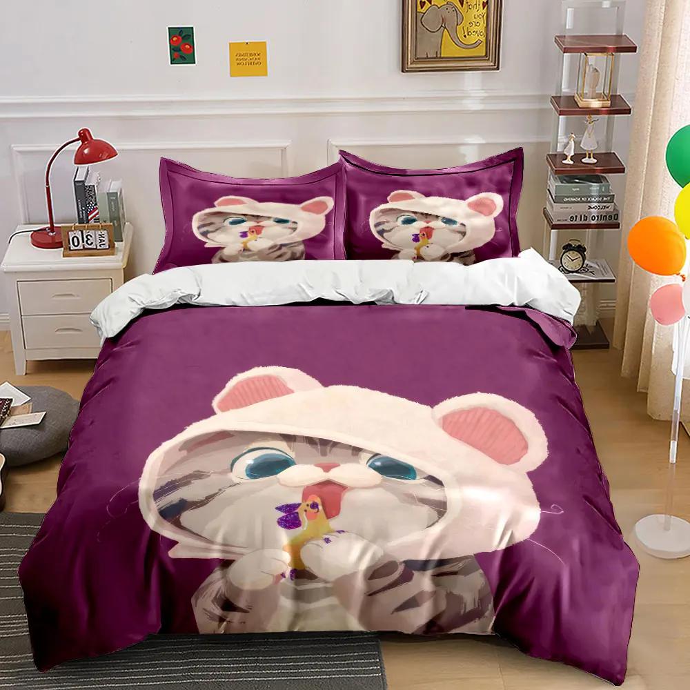 Cute Animal-Themed Decorative Set Soft Comfortable Duvet Cover Bedding Set Included 1*Duvet Cover & 2*Pillowcases gift