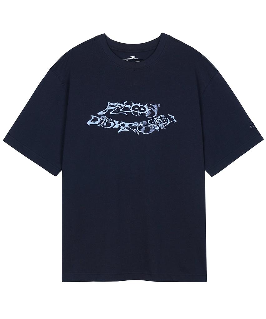 FDR Caizhu Letter Short Sleeve Sky Blue