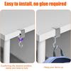 360°Rotatable Steel Table Hooks - Detachable Non-Destructive Installation for Office Desks School Purse Hook for Table