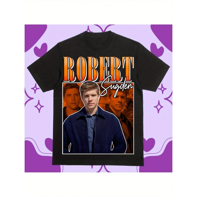 Men's & Women's Emmerdale Farm Vintage 90s TV Show T-Shirt - Robert Sugden Graphic Tee, Unisex Retro Soap Fan Gift, Casual Loose Fit Short Sleeve