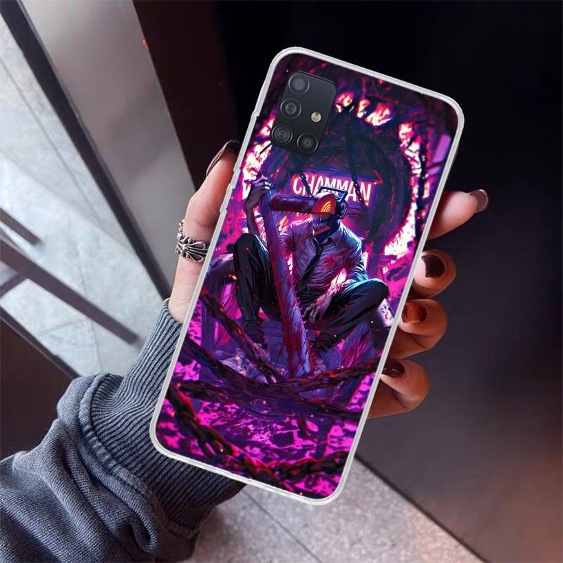 C-Chainsaw Mans Denji Phone Case For Samsung Galaxy A12 A52S A42 A32 A22 A51 A50 Note 20 Ultra 10 S10 Plus A71 A70 A31 A30 A10S