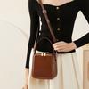 New Bag Women's Fashionable Leather Box Bag Light Luxury Crossbody Bag Hand Held Shoulder Bag