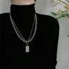 Европейско-американское ретро минималистичное двухслойное ожерелье из титановой стали - Унисекс трендовая уличная мода