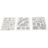 3Pcs Transparent Stamp Rubber Journal Album Decoration Craft Gifts Accessories