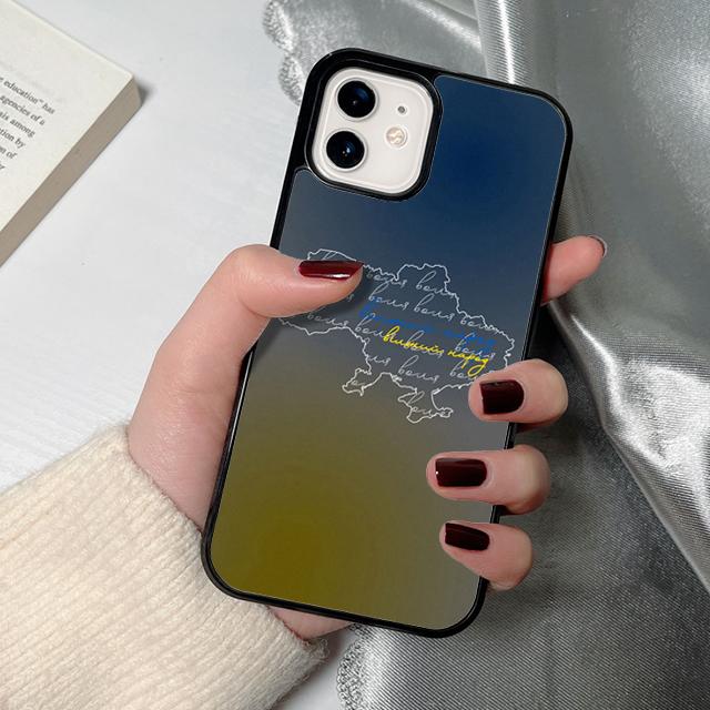 Чехол для телефона с флагом Украины для iPhone 17 Air 16 15 14 12 13 PLUS 11 PRO MAX Задняя крышка Fundas