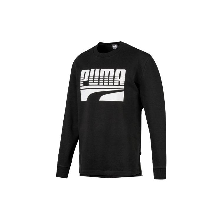 PUMA Sweatshirts Men's Black Crew Neck Moderate Regular 580905-01