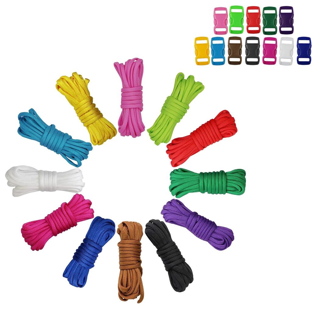 SAMIKO 7-core paracord 4mm x 3m High strength colorful tent