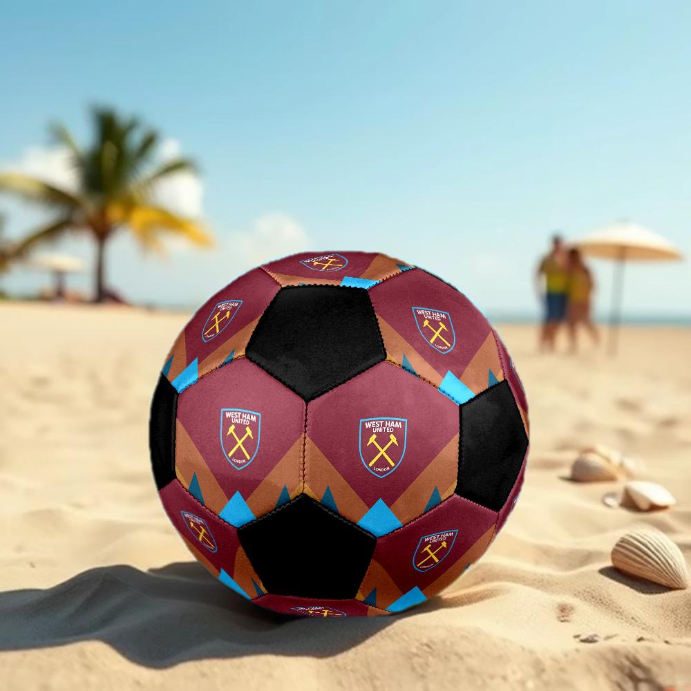 Футбольный мяч West Ham United F.C. Цветной Для всех возрастов Машинная строчка ПВХ Готов к соревнованиям Прочный Высокий отскок. РАЗМЕР5