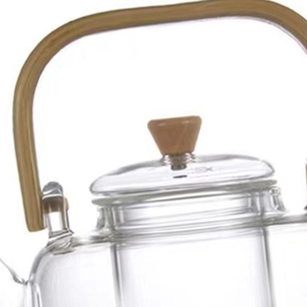 Стеклянный чайник для заваривания цветущего и листового чая, ручной заварочный чайник со съемным ситечком для кухни, отеля, барбекю