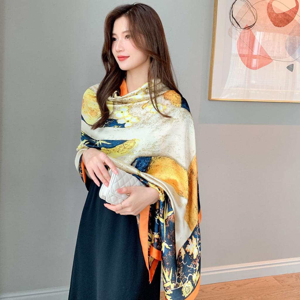 Elegant Ladies Air-conditioning Room Large Shawl Seaside Holiday Sunscreen Sarongs