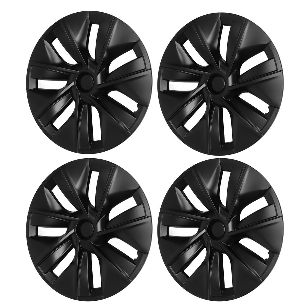 4 шт. 19-дюймовые колпаки на колесные диски, матово-черные, спортивный дизайн, замена для Tesla Model Y 2020–2022