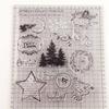 Merry Christmas Transparent Silicone Clear Stamps for Seal DIY Scrapbooking Album Paper Card Stamp Tree Garland Socks