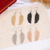 Bohemian Vintage Wing Feather Ear Hooks: Chic European & American Style Earrings for Women