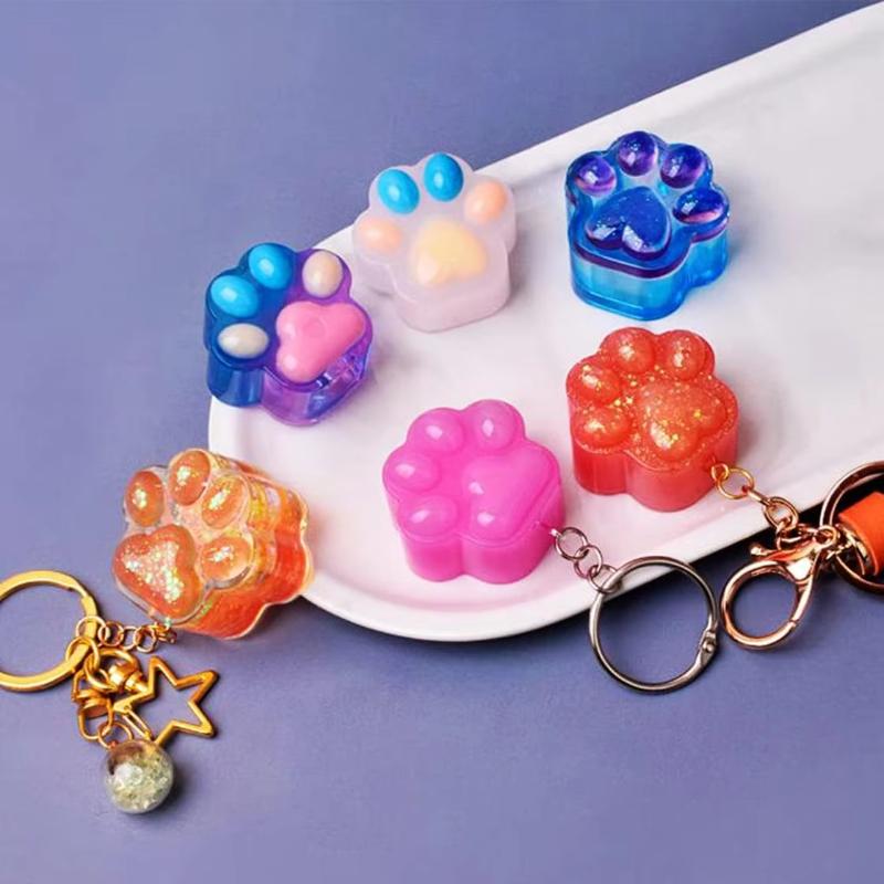14 Pieces Paw Print Resin Mold Paw Silicone Mold Cat Paw Epoxy Resin Casting Mold With Matte And Mirror Effect For Diy Cute Paw