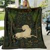 YWJHUI Fantasy Forest Unicorn Digital Print Flannel Throw Blanket, Soft And Warm, Ideal for Sofa, Couch, Office Naps, Travel, Versatile Gift Blanket, 
