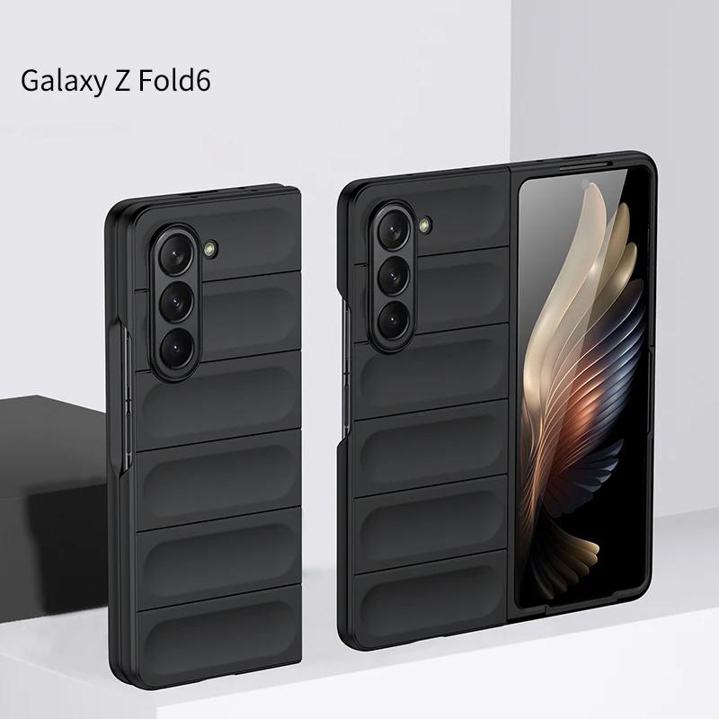 Комплект из 2 частей Samsung Galaxy Z Fold 3 4 5 6 7 Fold7 Fold6 Защитный противоударный чехол Защита от царапин Матовый нескользящий чехол с эффектом кожи