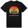 Retro Funny Capybara Don't Worry Be Capy T Shirts Summer Graphic Cotton Streetwear Short Sleeve Birthday Gifts T-shirt Men