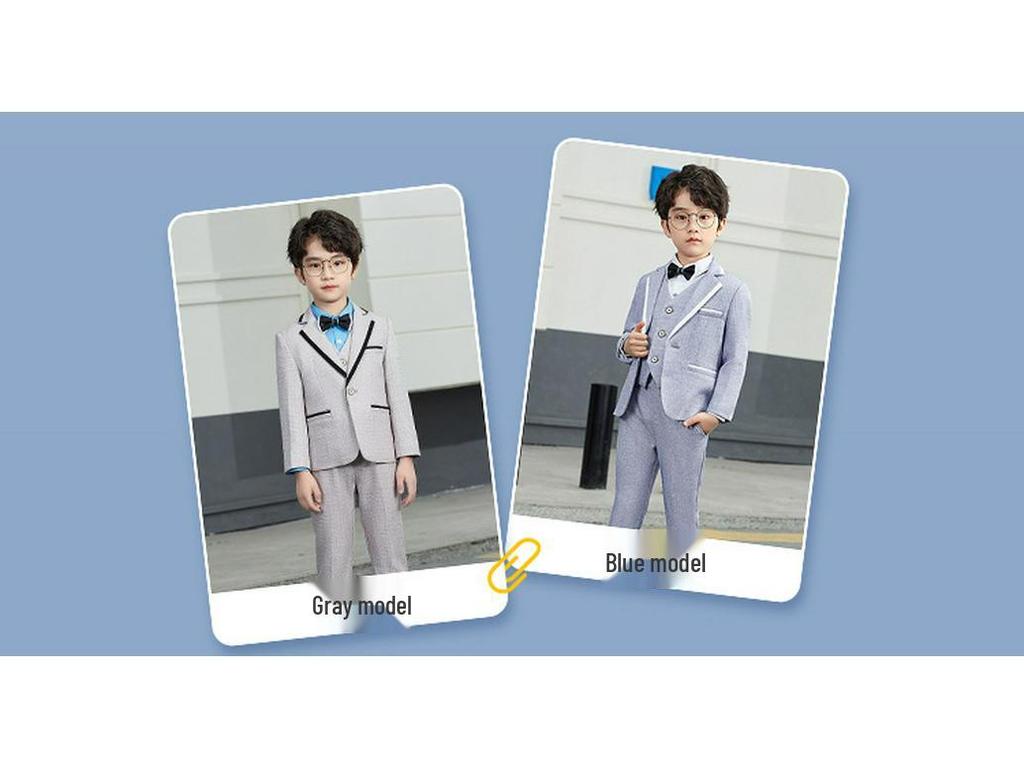 Осенне-зимний костюм-тройка для мальчиков: Красивый блейзер светлого цвета для первого дня рождения малыша/мальчика-цветочника/выступления