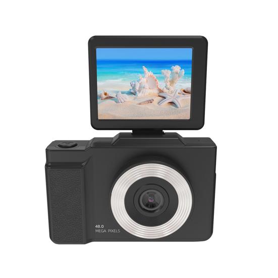 48MP Digital Camera with LED Fill Light 180-Degree Flip Screen Compact Design Portable Camera Vlogging Recorder