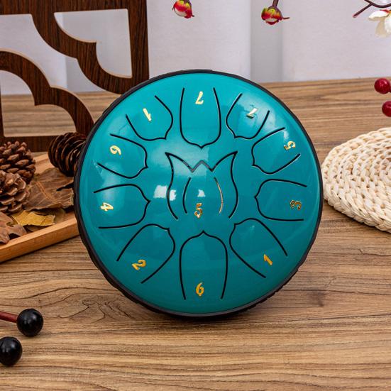 Steel Tongue Drum To Use 11 Compact Design Portable Easy Notes 6 Inches Rain