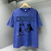 Original Japanese Retro Cat Men T Shirts Summer Cotton Sweat T-Shirts Breathable Loose Clothes Street Short Sleeve