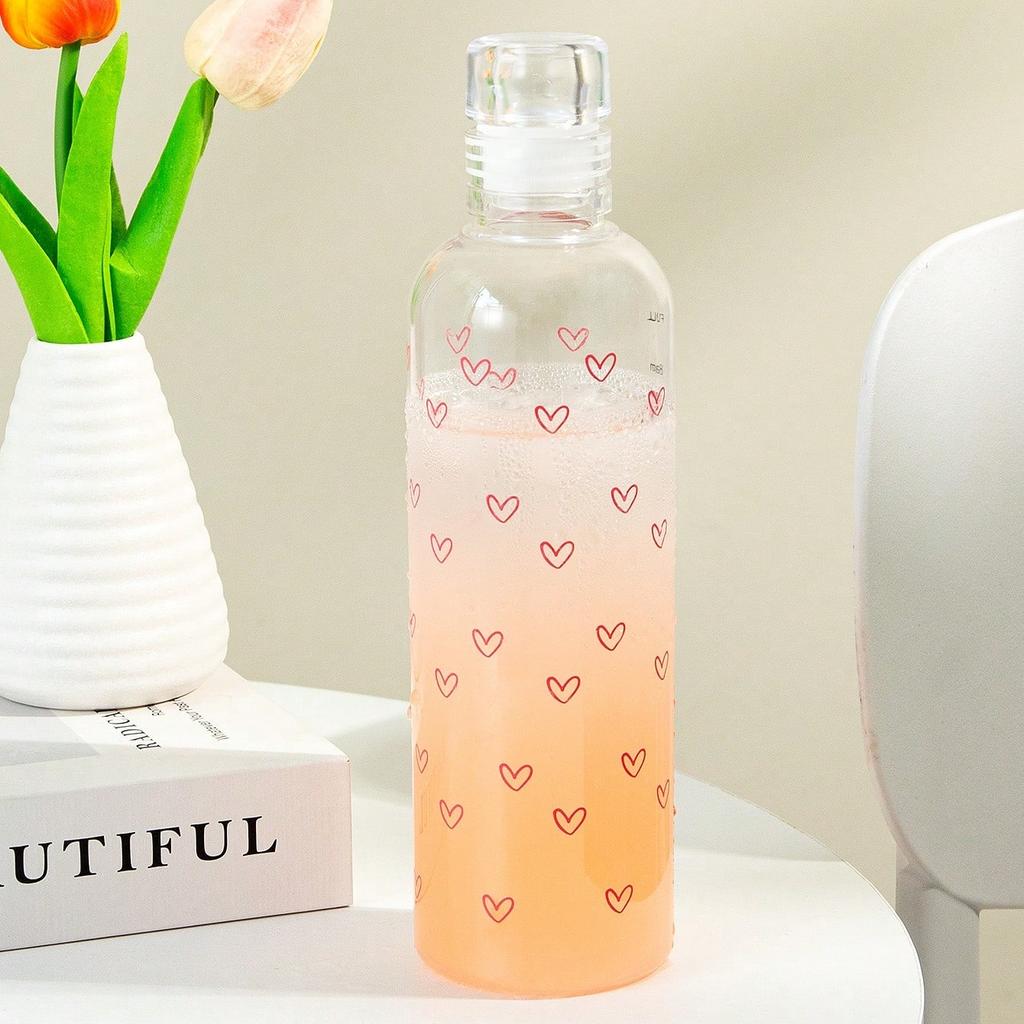 Пластиковая бутылка для воды из ПК с отметками времени 16,91 унции, герметичная, ударопрочная, не содержит BPA, спортивная бутылка для тренажерного зала, путешествий, активного отдыха