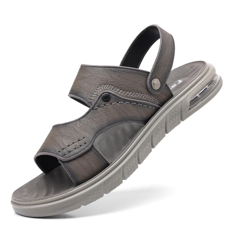 Мужские сандалии 2025 летняя одежда для вождения двойного назначения мужские модные сандалии на мягкой подошве повседневная пляжная обувь трендовое поколение