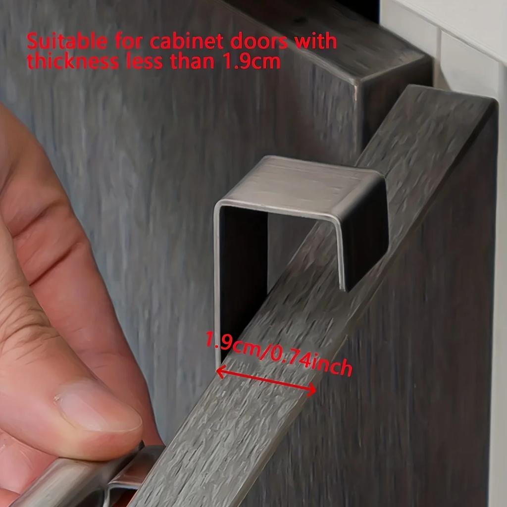 1 шт., штанга для полотенец, стальная металлическая проволока, органайзер для хранения полотенец на шкафу, вешалка для полотенец на дверь ванной комнаты, вешалка для тряпок без проколов