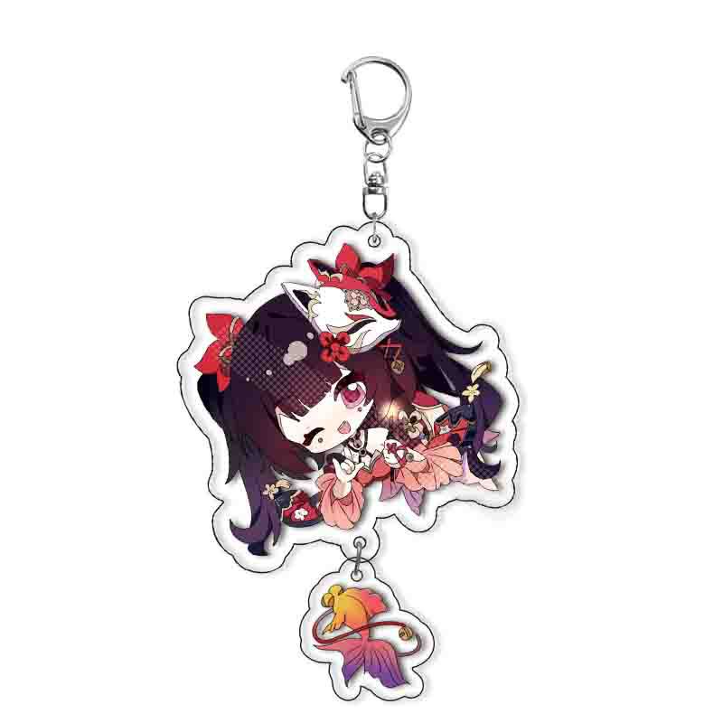 Honkai Star Rail Sunday Acheron Black Swan Sparkle Robin Misha Cosplay Keychain Acrylic Pendant Keyring