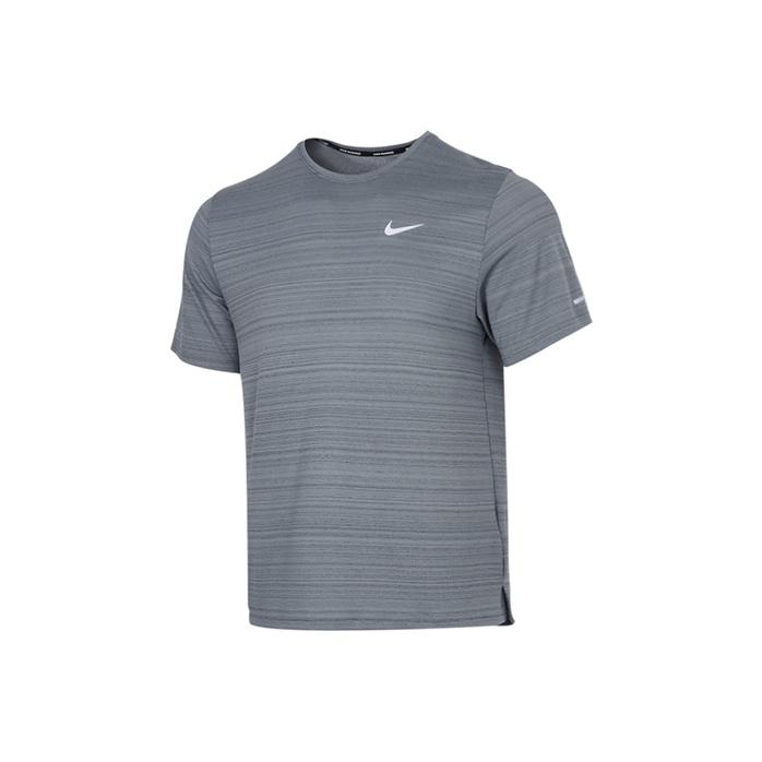 Nike Dri-Fit Miler Running Training Short Sleeve T-Shirt Men Tops Smoke-Grey CU5993-084