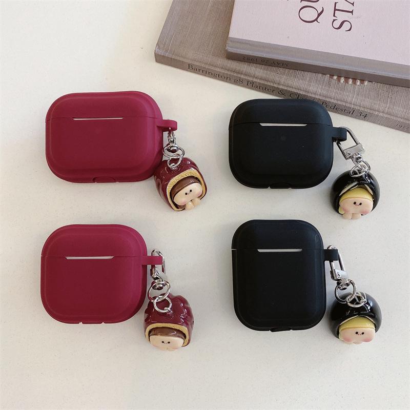 Милая кукла-орешек для защитного чехла AirPods 1-го поколения, 2-го поколения, 1-го поколения pro1, яблочной Bluetooth-гарнитуры, мягкий чехол