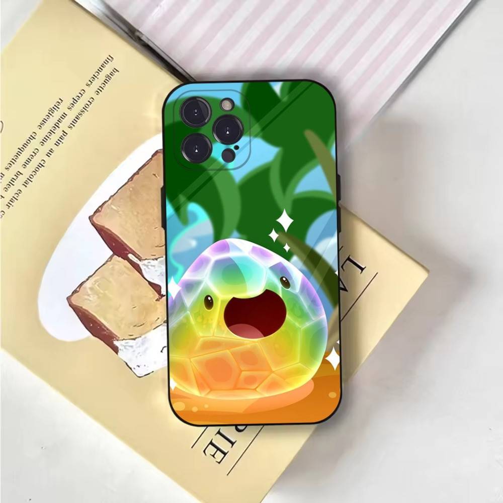 Чехол для телефона S-Slime Rancher Чехол для телефона для iPhone 16,15,14,13,12,11,Pro,X,XS,Max,XR,Plus,Mini Мягкий черный чехол