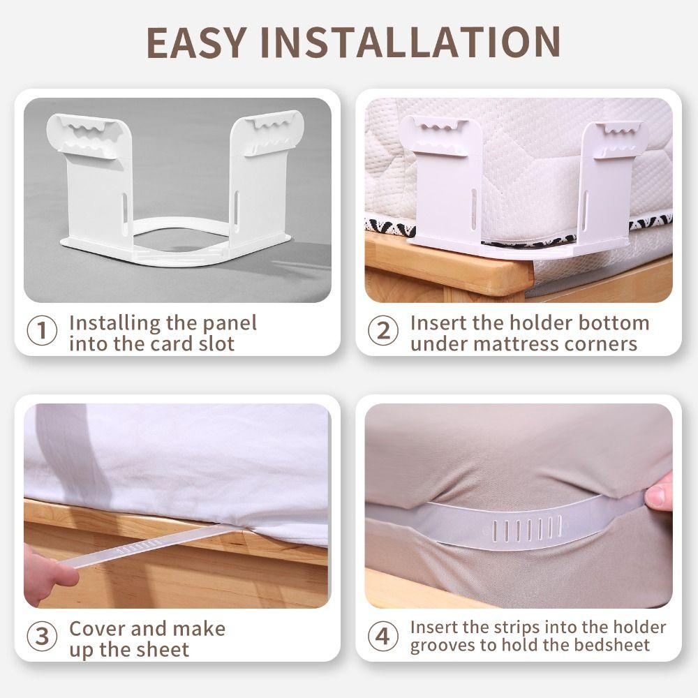 Невидимый сверхпрочный держатель простыни с фиксирующими полосками, держатели простыней, самодельные захваты для простыней, фиксированные