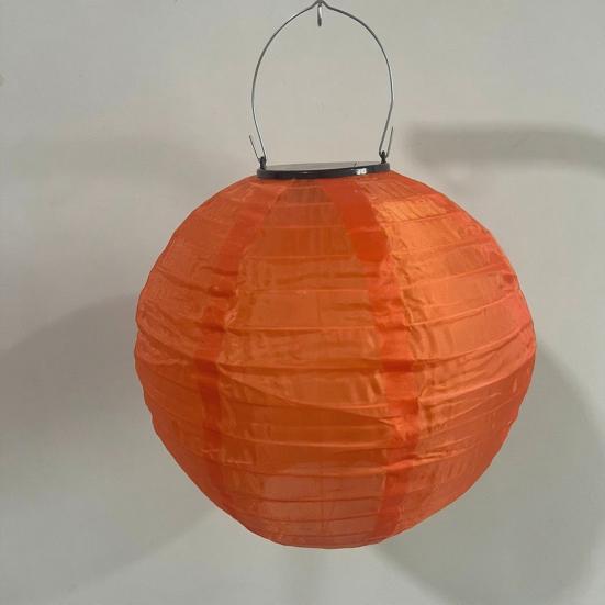 25/30СМ Складной Солнечный Фонарь с Ручкой IP44 Водонепроницаемый Наружный Садовый Подвесной Китайский Традиционный Декоративный Светодиодный Тканевый Фонарь