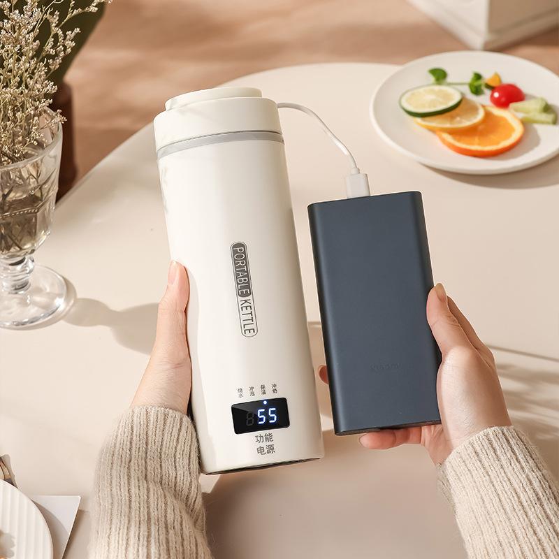 Компактный дорожный чайник 550 мл 300 Вт Быстрое кипячение 4 точные настройки температуры Внутренняя часть из нержавеющей стали 316 Портативная чашка для горячей воды