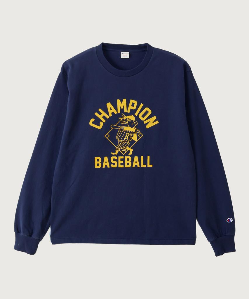 CHAMPION Baseball Regular Fit Long Sleeve T-Shirt Navy