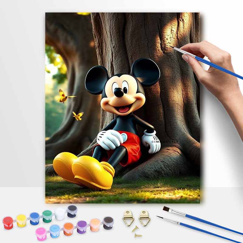 Disney Набор для рисования по номерам Микки Маус Холст с рисунком по номерам DIY Картина Декор для дома Художественное ремесло Подарки для взрослых Расслабляющее настенное искусство