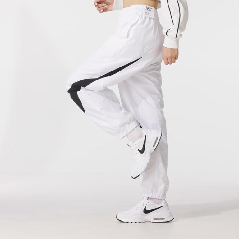Nike Повседневные брюки женские Белые/Черные Умеренно подвернутые брюки HV2358-100
