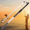 FTK Telescopic Rock Fishing Rod Spin Fly Carp Feeder Carbon Fiber Fishing 3m 3.3M 3.6M Mini Travel Rod with Spare Rod Head