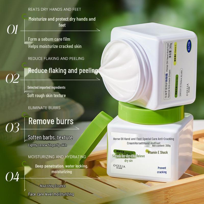 Horse Oil Hand & Foot Anti-Cracking Cream - Moisturizing & Nourishing Lotion